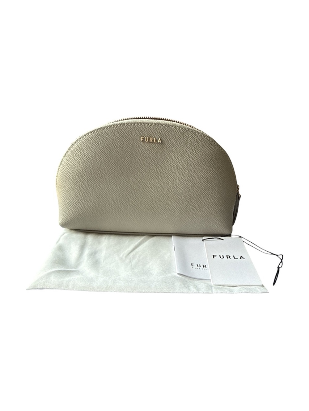 Furla Leather Cosmetic Pouch Makeup Bag